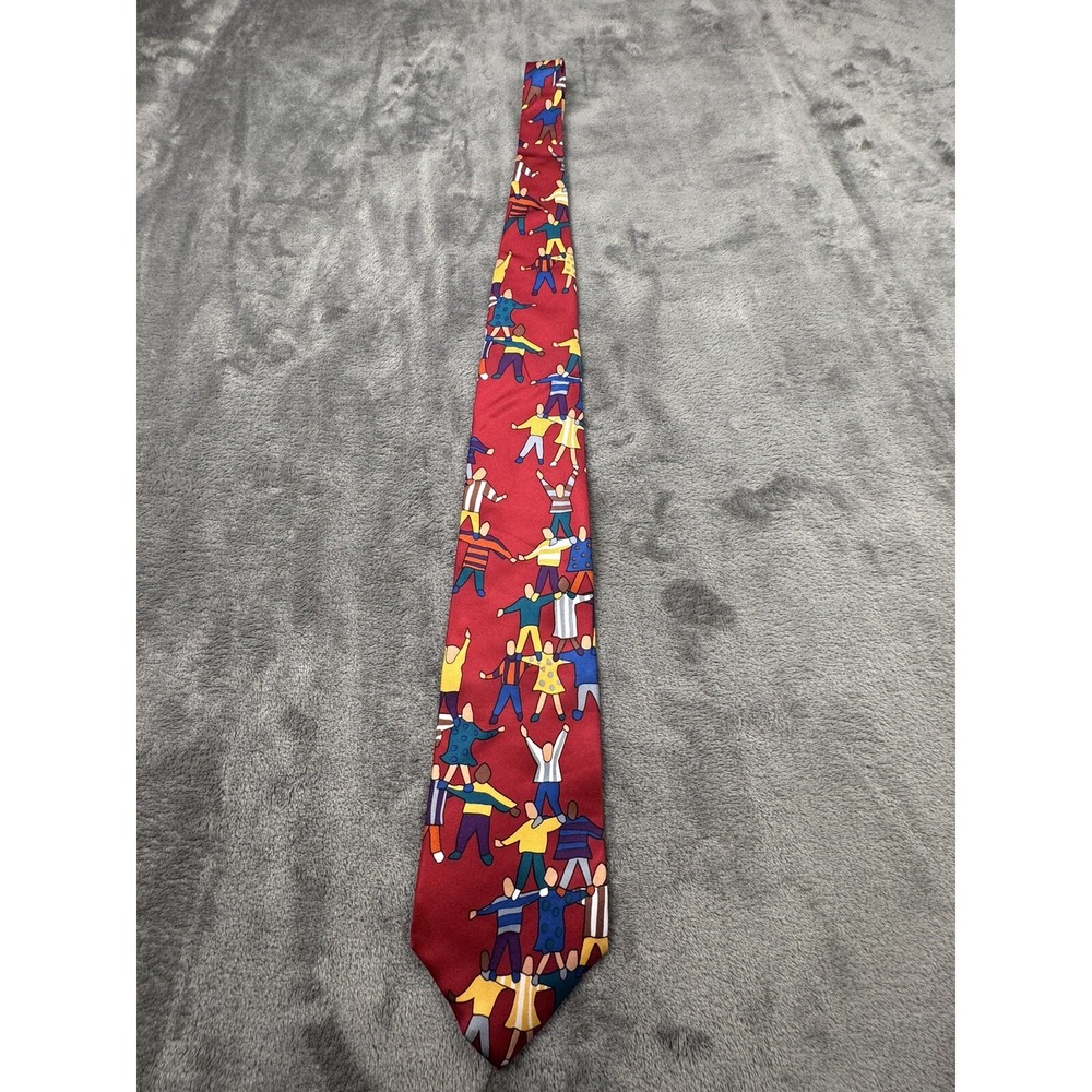 Vintage SAVE the CHILDREN Neck Tie 100% Silk Menswear Group USA 80's 90's Attire